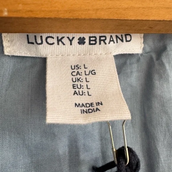 NWT Lucky Brand Lace Trim Ruffle Shoulder Flounce Floral
Mini Dress Size Large - Picture 7 of 13